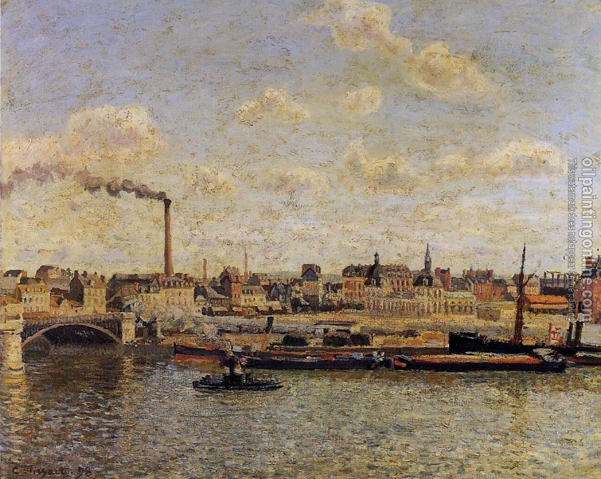 Pissarro, Camille - Rouen, Saint-Sever, Afternoon